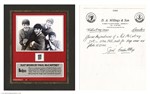 The Beatles 1963 Collectible Limited Edition Remnant Piece of Paul McCartney Suit