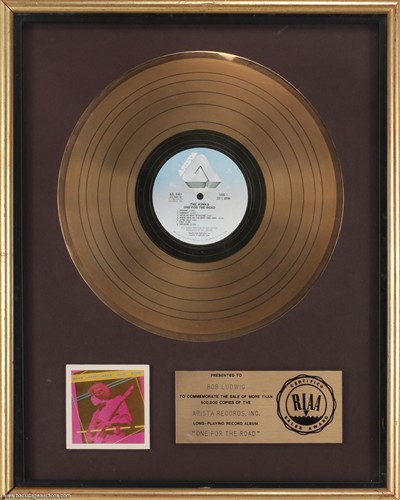 The Kinks 1980 One For The Road RIAA Gold Record Award Presented To Bob Ludwig w/ COA