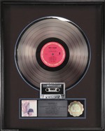 Mick Jagger 1985 Shes The Boss RIAA Platinum Album Award Presented To Bob Ludwig w/ COA