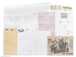 Sons of Stiff Tour 1980 Lyon, France Promoter File, Contracts, Tickets, Concert Poster
