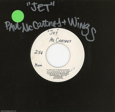 Paul McCartney & Wings 1973 Jet U.S. 7-inch Test Pressing
