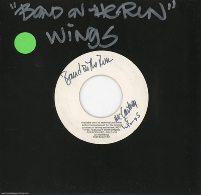 Paul McCartney & Wings 1973 Band On The Run U.S. 7-inch Test Pressing