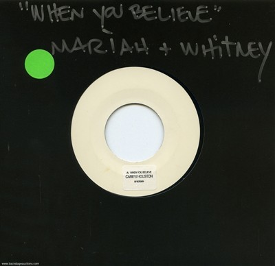 Mariah Carey & Whitney Houston 1998 When You Believe U.S. 7-inch Test Pressing