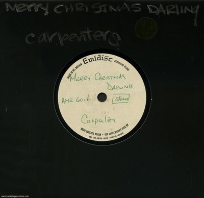 Carpenters 1971 Merry Christmas Darling U.K. 7-inch Acetate