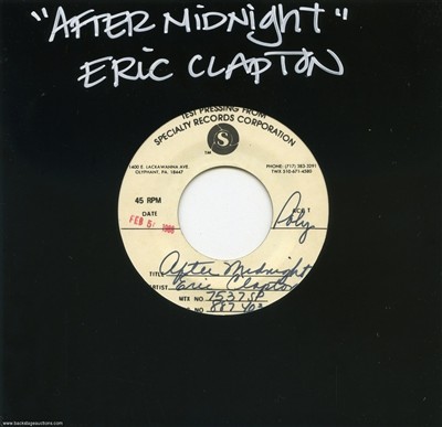 Eric Clapton 1988 After Midnight U.S. SRC 7-inch Test Pressing
