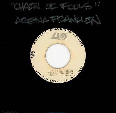 Aretha Franklin 1967 Chain Of Fools U.S. 7-inch Test Pressing