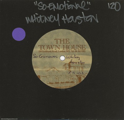 Whitney Houston 1987 So Emotional U.K. 7-inch Acetate