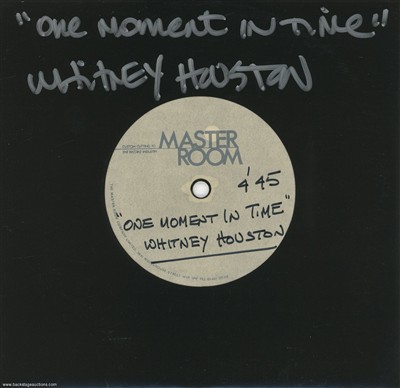 Whitney Houston 1988 One Moment In Time U.K. 7-inch Acetate