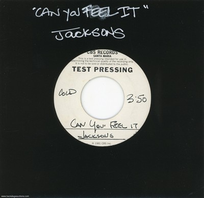 The Jacksons 1981 Can You Feel It U.S. 7-inch Test Pressing