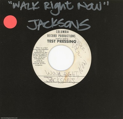The Jacksons 1981 Walk Right Now U.S. 7-inch Test Pressing