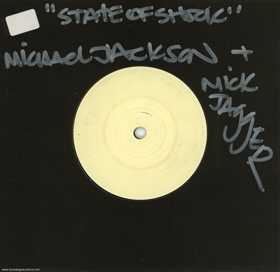 The Jacksons & Mick Jagger 1984 State Of Shock U.K. 7-inch Test Pressing
