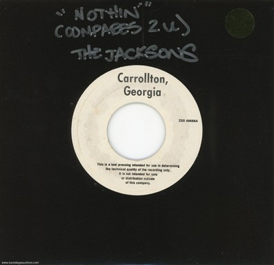 The Jacksons 1989 Nothin (That Compares 2 U) U.S. 7-inch Test Pressing