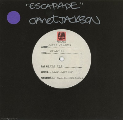 Janet Jackson 1990 Escapade U.K. & U.S. 7-inch Test Pressing Lot