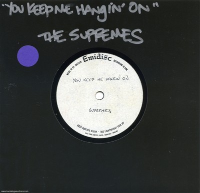 The Supremes 1966 You Keep Me Hangin On U.K. 7-inch Acetate