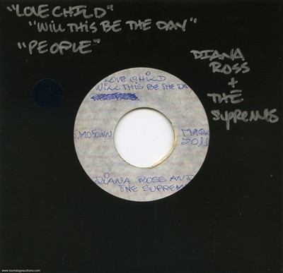 Diana Ross And The Supremes 1968 Love Child U.S. 7-inch Test Pressing