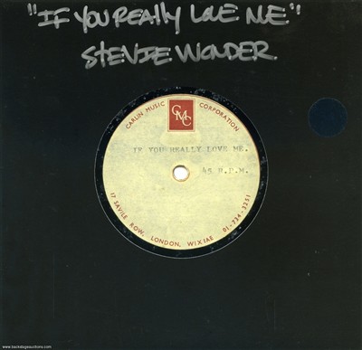 Stevie Wonder 1971 If You Really Love Me U.K. 7-inch Acetate