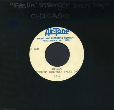 Chicago 1973 Feelin Stronger Every Day U.S. 7-inch Acetate