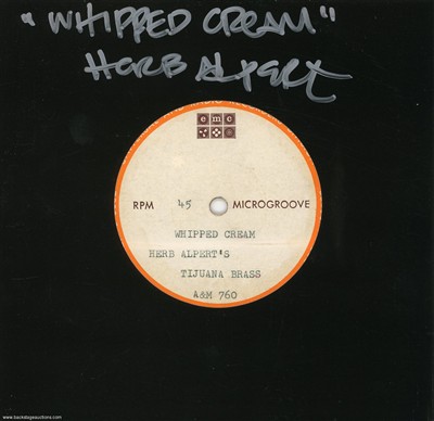 Herb Alperts Tijuana Brass 1965 Whipped Cream U.S. 7-inch Acetate