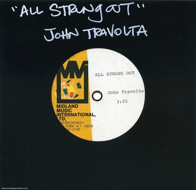 John Travolta 1974 All Strung Out U.S. 7-inch Acetate