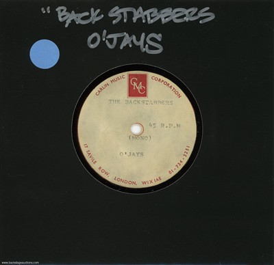 The OJays 1972 Back Stabbers U.K. 7-inch Acetate
