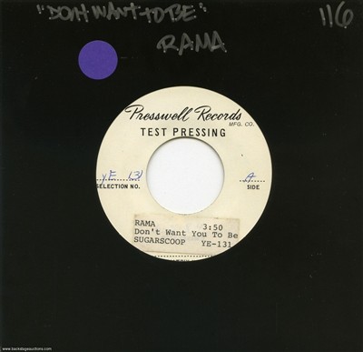 Rama 1984 Dont Want You To Be U.S. 7-inch Test Pressing