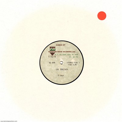 The OJays 1978 Cry Together U.S. 10-inch Acetate