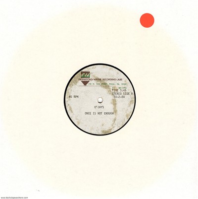 The OJays 1980 Once Is Not Enough U.S. 10-inch Acetate