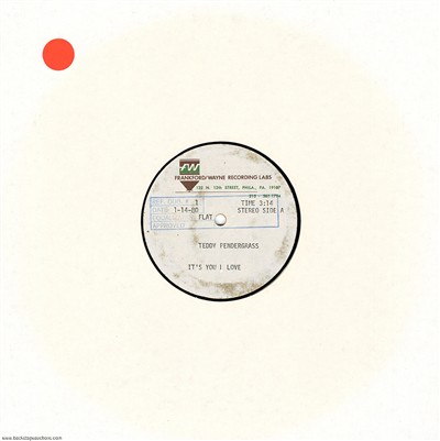 Teddy Pendergrass 1980 Its You I Love U.S. 10-inch Acetate