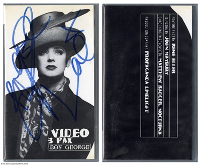 Culture Club Boy George 1995 Signed Promotional VHS Video w/ COA