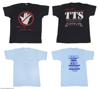 The Jacksons 1984 Victory Tour Lot of 2 Crew Exclusive T-Shirts