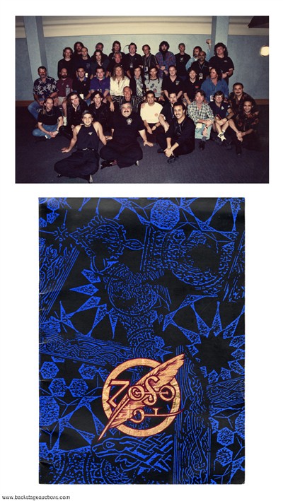 Jimmy Page & Robert Plant 1995 - 1996 Band & Crew Photo w/ Japan Tour Program