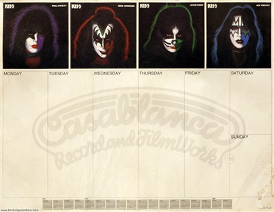 KISS 1978 Solo Albums Casablanca Records Promotional Calendar Poster 