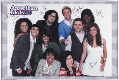 American Idol Live! Tour 2007 Top-10 Fully Signed Cast Poster 