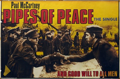 Paul McCartney 1983 Pipes Of Peace Rare U.K. Promotional Subway Poster