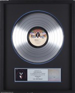 KISS Gene Simmons Solo Album RIAA Platinum Record Award Presented to Peter Moose Oreckinto