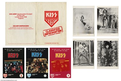 KISS Army U.K. 1980 Fan Club Kit w/ Folder, Fanzines & Photos