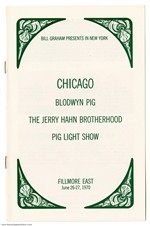 Chicago 1970 Original Fillmore East Concert Program w/ 2 Ticket Stubs Vol.2 #34