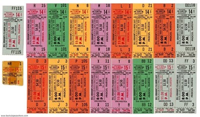 Procol Harum 1970 Lot of 16 Original Fillmore East Concert Tickets & 2 Stubs