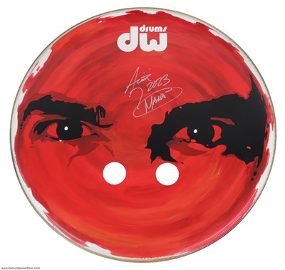 Mana Alex Gonzalez 2015 Custom Painted Kickdrum Head Cama Incendiada Tour