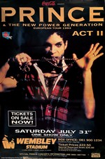 Prince 1993 London England Original European Tour Subway Concert Poster