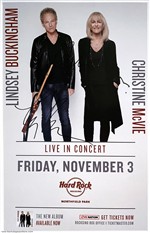 Fleetwood Mac Buckingham McVie 2017 Signed Northfield Ohio Concert Poster w / COA