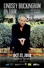 Fleetwood Mac Lindsey Buckingham 2018 Signed Miami Florida Concert Poster w / COA