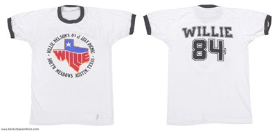 Willie Nelson 1984 Austin, TX Fourth of July Picnic Concert Ringer Shirt
