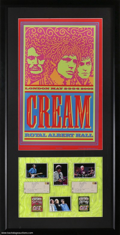 Cream 2005 London Royal Albert Hall Framed Poster, Tickets & Passes