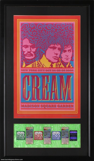 Cream 2005 New York Madison Square Garden Framed Poster, Tickets & Passes