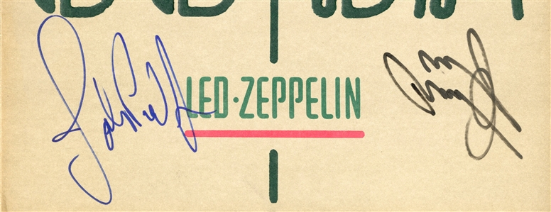 Led Zeppelin 1982 Jimmy Page and John Paul Jones Signed CODA Album Cover w COA