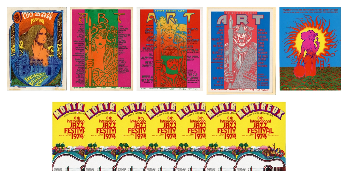 Rock & Jazz 1968–1987 Handbill Collectors Lot-Family Dog, Montreux & ART