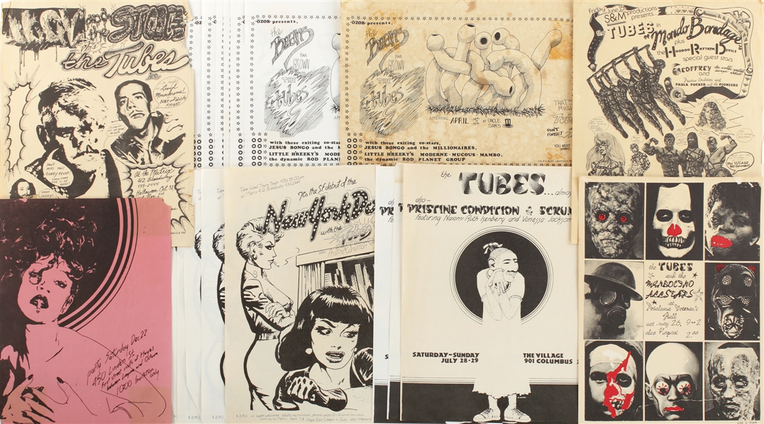 The Tubes 1973 Lot of 20 Original Concert Flyers