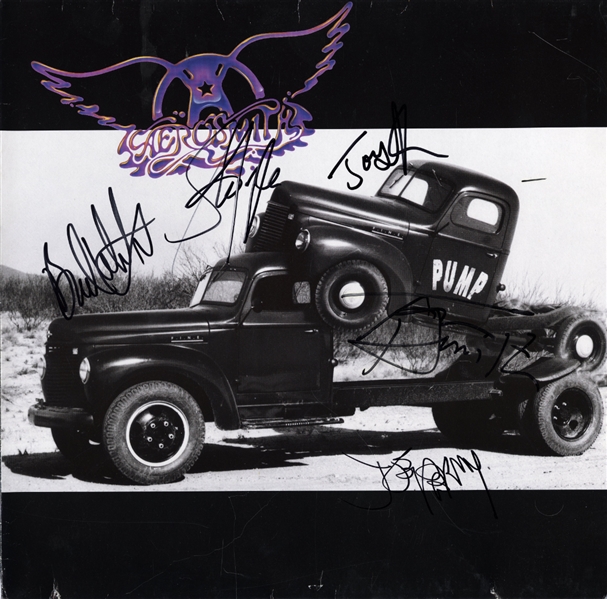 Aerosmith Signed “Pump” Album w COA