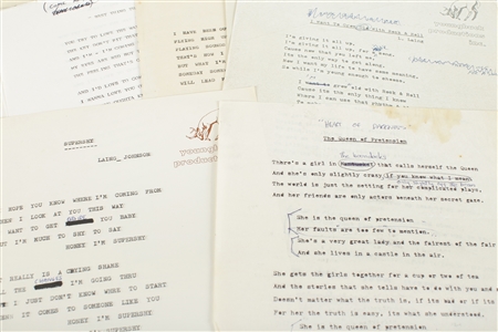 Group of Lyric Sheets from Jack Bruce & Corky Laing
